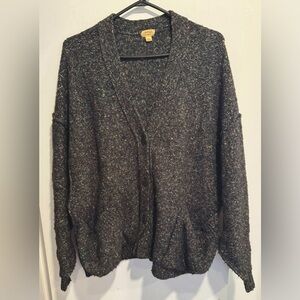 Wilfred Aritzia wool alpaca chunky Grandpa Cardigan marled speckled slouchy XXS